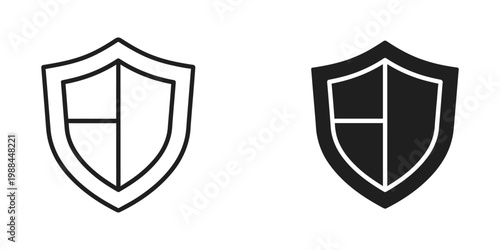 Comparison of a classic and modernized heraldic shield design