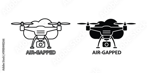 Comparison of two air-gapped drone designs for security and functionality