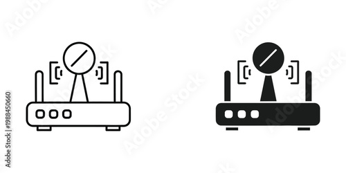 Comparison of active and inactive wireless router signal strength indicators