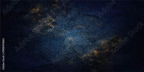 Abstract deep blue texture with hints of gold, creating a captivating visual effect. Perfect for backgrounds and artistic projects.
