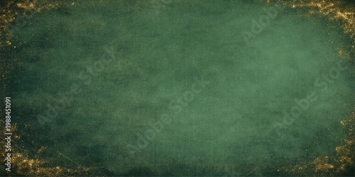 Elegant green chalkboard with a golden border. A versatile background for educational content or creative designs. 