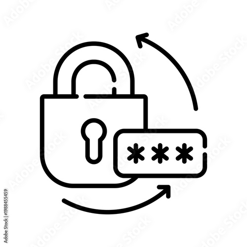 password color line icon.