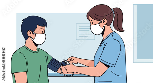 Nurses celebrate International Nurses Day with a health check.