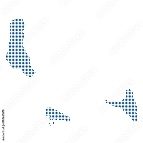Comoros dotted map blue minimal transparent background vector