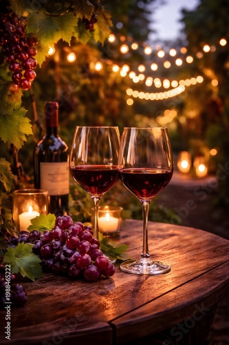 Vineyard wedding celebration backdrop