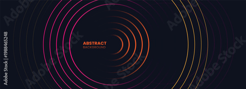 Colorful concentric circles create an abstract modern background design