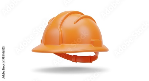 Orange Hard Hat - Safety Equipment for Construction and Industrial Work.