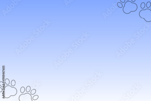 Veterinary medical background with paw pattern and copy space