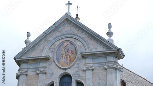 La chiesa di San Martino a Zoagli in provincia di Genova, Liguria, Italia.
