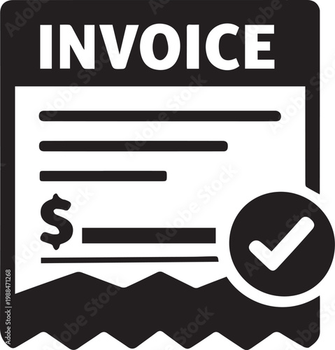 Minimal Receipt Style Invoice Document Icon