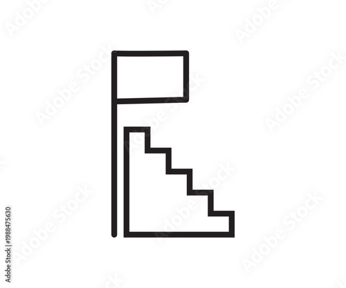 Vector outline Podium