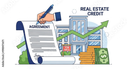 Real Estate Agreement and Credit Growth Illustration.
