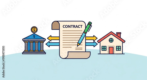 Real Estate Contract Agreement Between Bank and Homeowner.