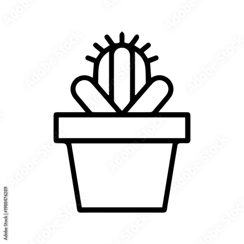 Potted cactus icon