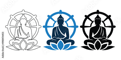 Meditation and Yoga Icon Set – Spiritual Balance and Mindfulness Vector Collection
