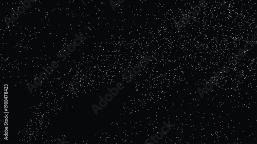 Abstract background with white particles or stars on a black backdrop