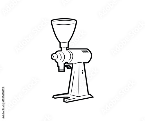 Grinder Coffee Outline