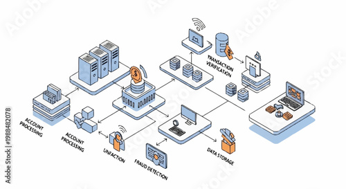 An infographic illustrating a complex business process with various interconnected components.