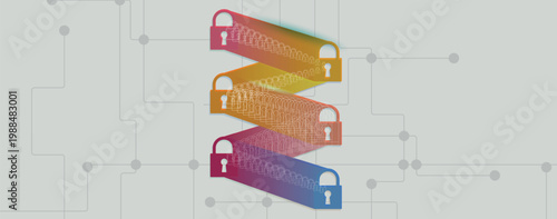cyber security technology design web concept for business and internet project.