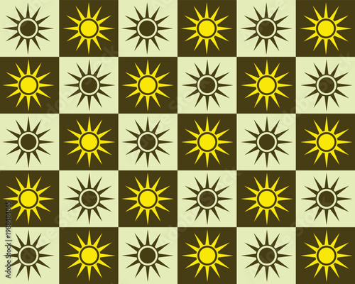 Unique celestial motif perfect for contemporary textile and decor design