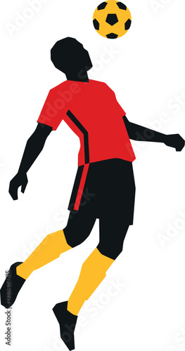 Dynamic soccer player heading ball soccer championship 2026 anticipation