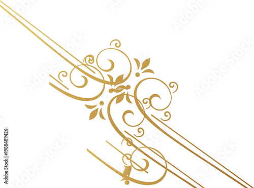 Ornate Elegant Line Corner 
