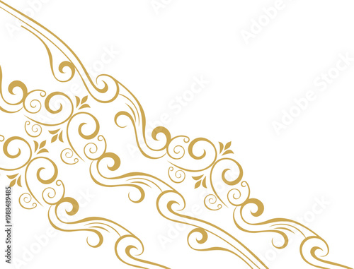 Ornate Elegant Line Corner 