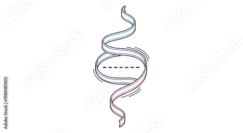 DNA, double helix, spiral structure, genetic code, biology, molecule, vector illustration