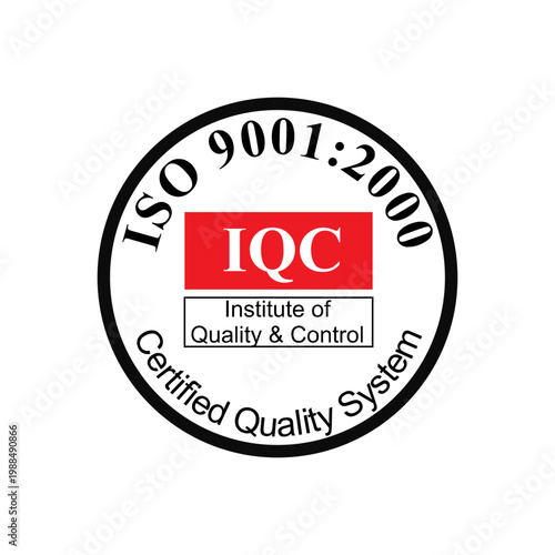 ISO 9001 IQC Institute of Quality Control Certified Quality System Stamp