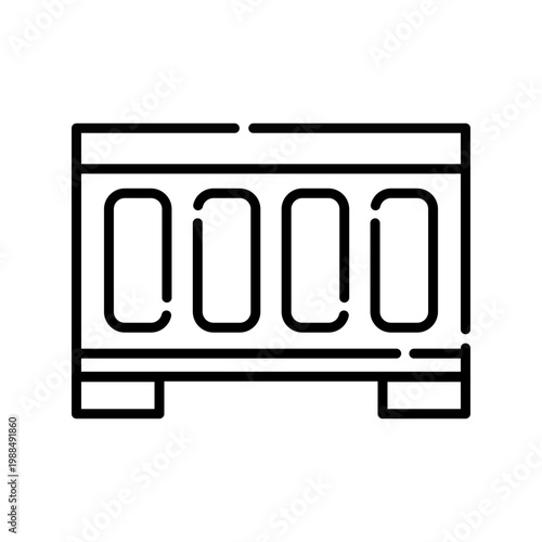Metal Crate Icon Professional UI Symbol