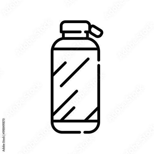 Metal Flask Icon Professional UI Symbol for Stainless Steel Water