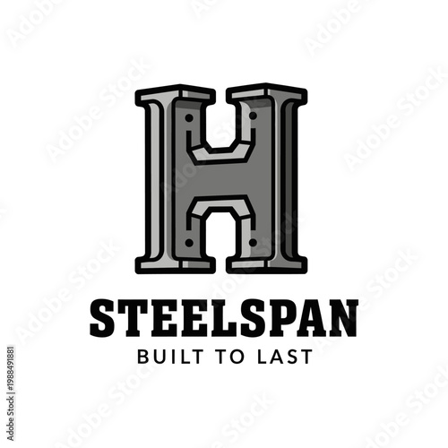 SteelSpan industrial metal logo design.