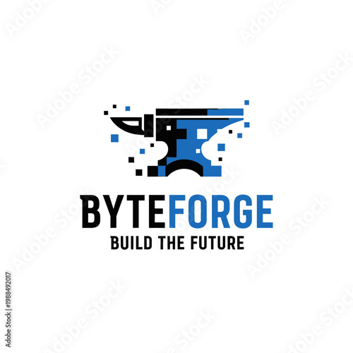 Byteforge logo with anvil icon.