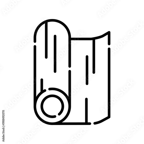 
Foil Roll Icon Professional UI Symbol for Aluminum Kitchen Wrap,