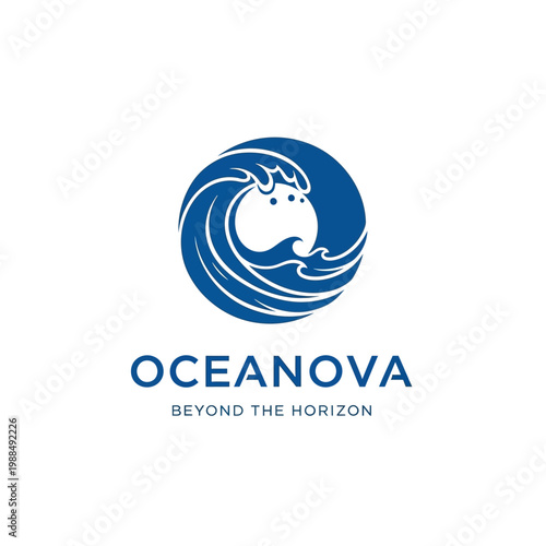 Oceanova company logo with wave.