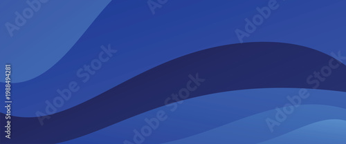 Elegant Blue Abstract Wave Background With Gradient Layers Smooth Curves Flowing Lines Corporate Business Professional Design Concept Vector Graphic Illustration