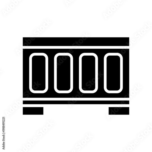 Metal Crate Icon Professional UI Symbol
