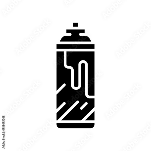 Spray Paint Can Icon Professional UI Symbol for Graffiti Art Supplies,