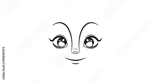 A minimalist illustration of a face.