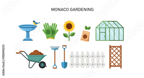 Принти на полотні Gardening Equipment and Supplies Collection.