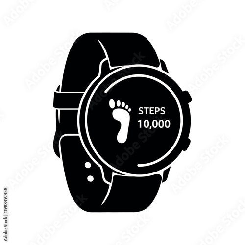 Smartwatch with fitness tracker display.