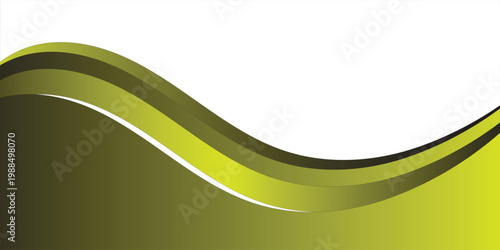 Abstract Olive Green and Yellow Background with Elegant Wavy Layers and Modern Minimalist Curves eps 10 illustration