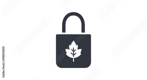 A padlock with a leaf design.
