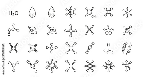 Collection of chemical molecule diagrams and formulas.