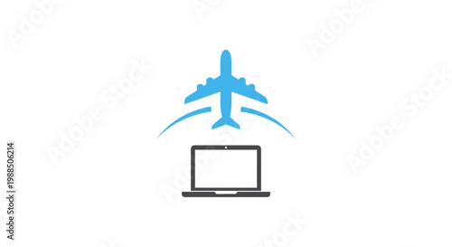 Air travel and technology concept.