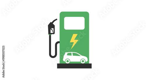 Electric vehicle charging station icon.