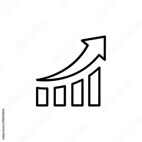 Outline Trending icon for popularity system