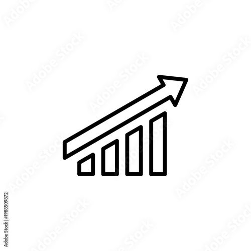 Outline Trending icon for popularity system