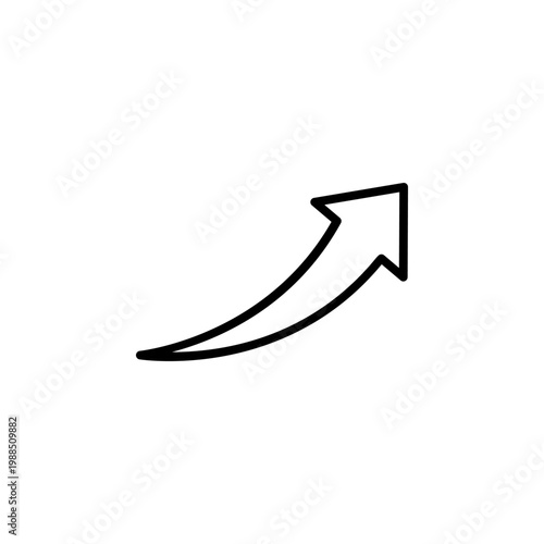 Outline Trending icon for popularity system