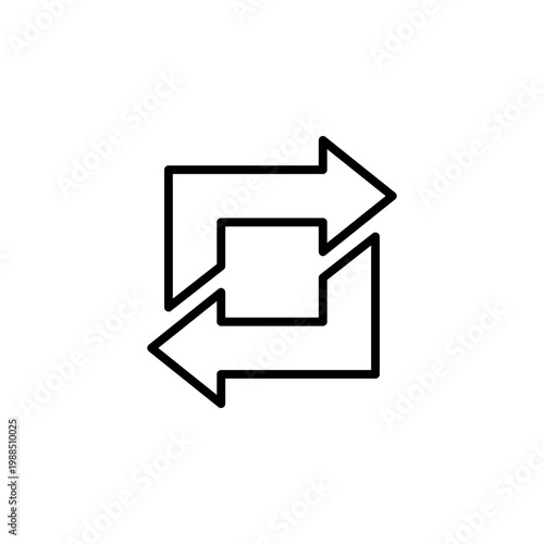Outline Repost icon for content sharing system